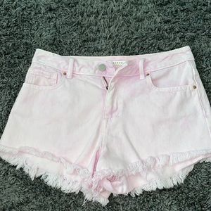 Pink Pacsun high rise festival shorts